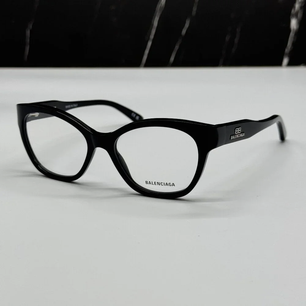 NEW BALENCIAGA BB0213O 001 CAT EYE BLACK WOMEN EYEGLASSES BALENCIAGA